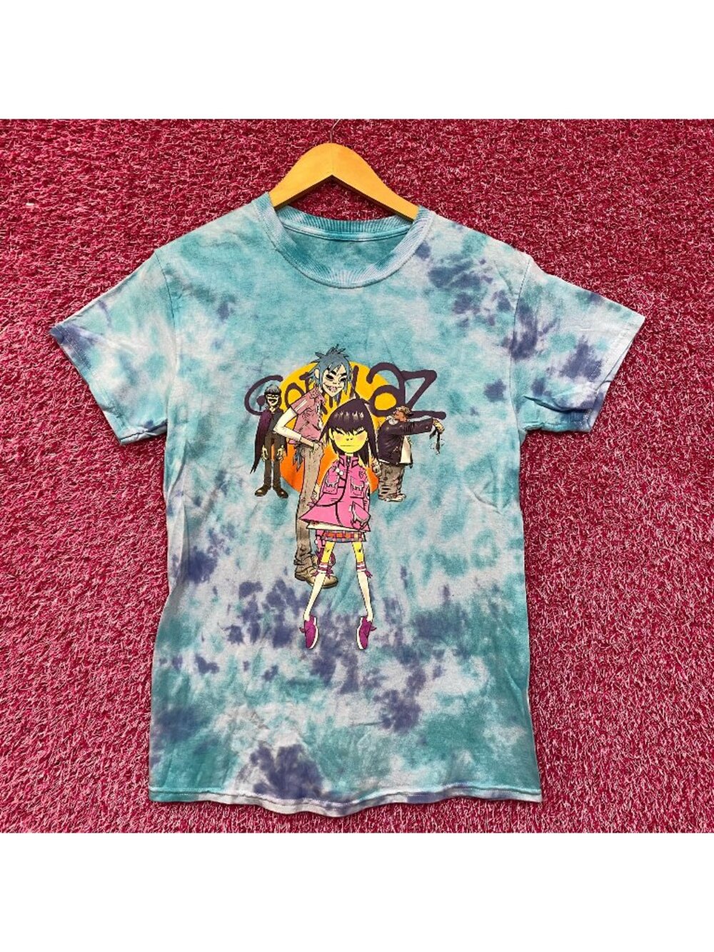 The Gorillaz Phase 1 Celebrity Take Down Rock Tie Dye size Small
